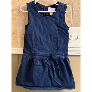 The Children's Place Girls Navy Blue‎ Sleeveless Jumper Uniform Dress Kids 4T